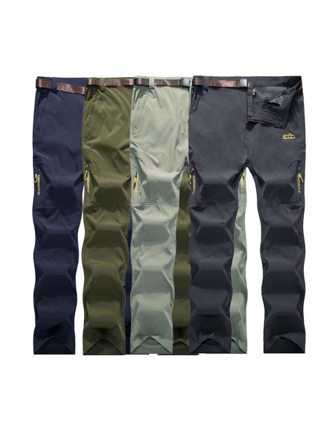 FALIZA Stretch Casual Pants Men Spring Summer Breathable Quick Dry Outdoor Mens Hiking Camping Tactical Cargo Trousers PA65