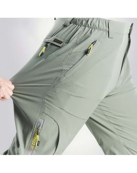 FALIZA Stretch Casual Pants Men Spring Summer Breathable Quick Dry Outdoor Mens Hiking Camping Tactical Cargo Trousers PA65