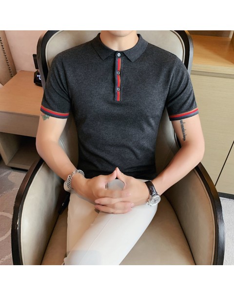 2021 Men Solid Color Polo shirts Summer Men Clothing Lapel Neck Shirt British Fashion pure cotton POLO shirts Tops 4 color S-3XL