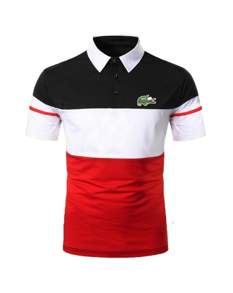 Men Polo Men Shirt Short Sleeve Polo Shirt Contrast Color Polo New Clothing Summer Streetwear Casual Fashion Men Tops