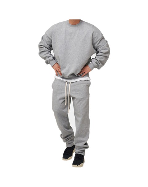 New muscle fitness brothers sports suit men's autumn leisure running training loose large size sports suit