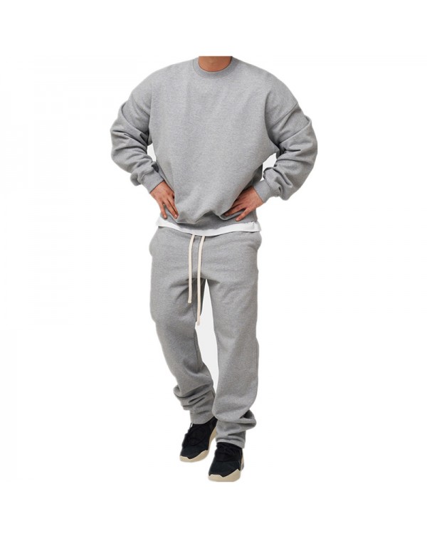 New muscle fitness brothers sports suit men's autu...