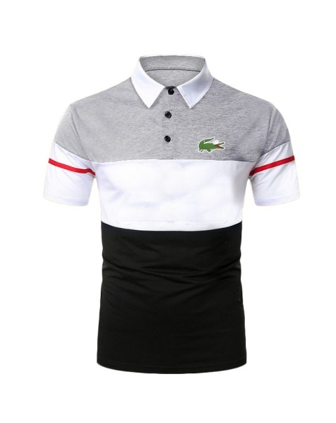 Men Polo Men Shirt Short Sleeve Polo Shirt Contrast Color Polo New Clothing Summer Streetwear Casual Fashion Men Tops