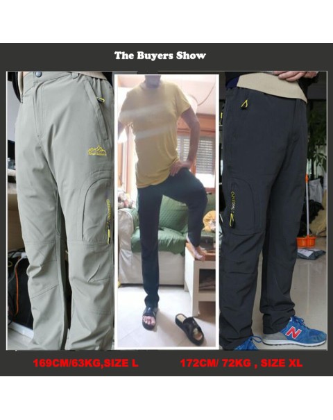 FALIZA Stretch Casual Pants Men Spring Summer Breathable Quick Dry Outdoor Mens Hiking Camping Tactical Cargo Trousers PA65