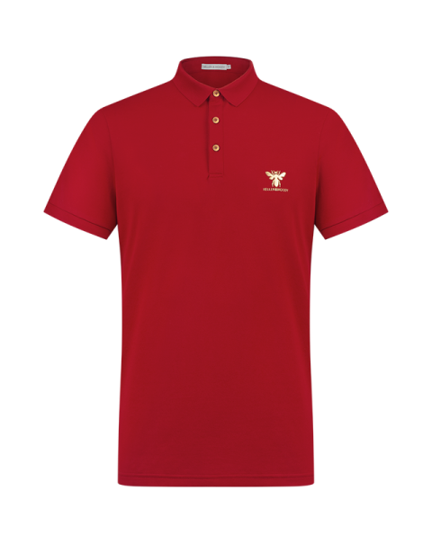 Summer Printed Logo Polo T Shirt Graphic for Man Short Sleeve Causal Business Golden Bee Cotton Blend Clothing Tops