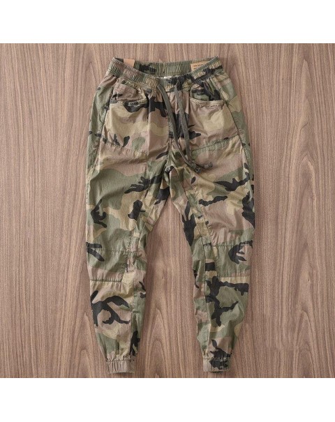 Camouflage Cargo Pants Mens Summer Cotton Trousers Men's Oversized Sweatpants Casual Stretch Pants Harem Pants Streetwear Male