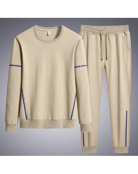 Spring Autumn 95% Cotton Men's Tracksuit Plus Size Pullover Sweatshirts+Pants 2 Piece Sets Sportswear Jogging Sweat Suits 8XL