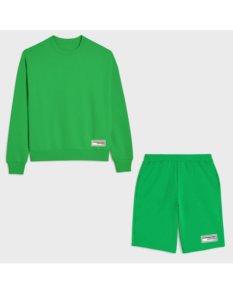 TGM Round Neck Pullovers Sweatshirts and Long Shorts Two Pieces Sets Unisex Tracksuits Sweatsuits Men Spring Summer Clothing