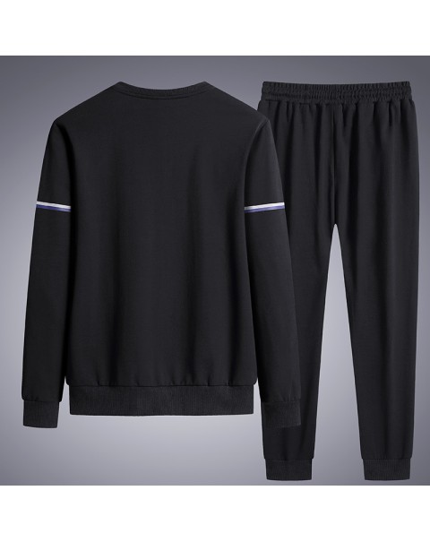 Spring Autumn 95% Cotton Men's Tracksuit Plus Size Pullover Sweatshirts+Pants 2 Piece Sets Sportswear Jogging Sweat Suits 8XL