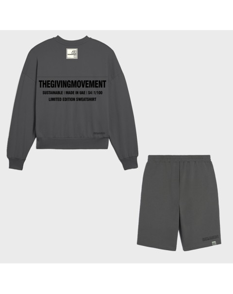 TGM Round Neck Pullovers Sweatshirts and Long Shorts Two Pieces Sets Unisex Tracksuits Sweatsuits Men Spring Summer Clothing
