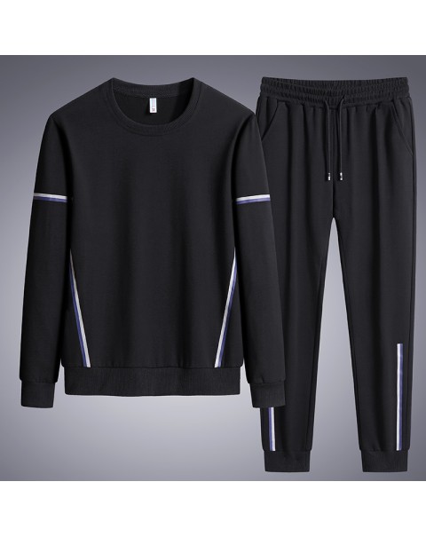 Spring Autumn 95% Cotton Men's Tracksuit Plus Size Pullover Sweatshirts+Pants 2 Piece Sets Sportswear Jogging Sweat Suits 8XL
