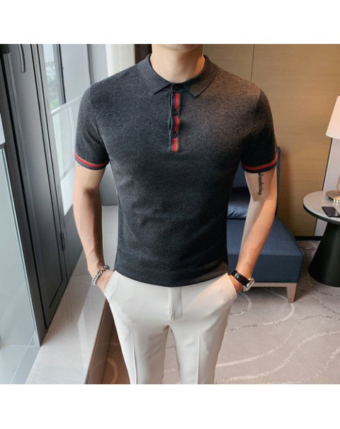 2021 Men Solid Color Polo shirts Summer Men Clothing Lapel Neck Shirt British Fashion pure cotton POLO shirts Tops 4 color S-3XL
