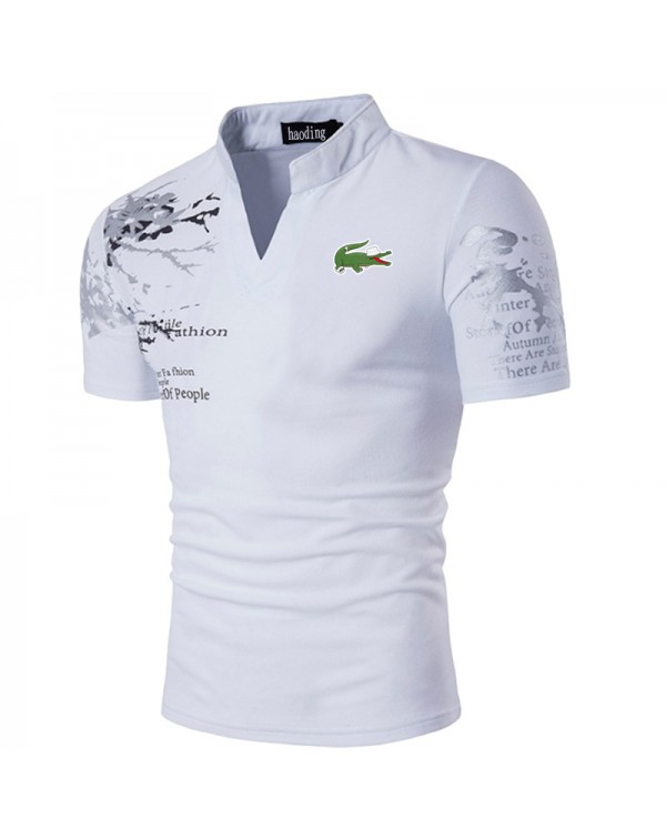 Men Polo Men Shirt Short Sleeve Polo Shirt Print P...