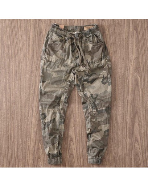 Camouflage Cargo Pants Mens Summer Cotton Trousers Men's Oversized Sweatpants Casual Stretch Pants Harem Pants Streetwear Male