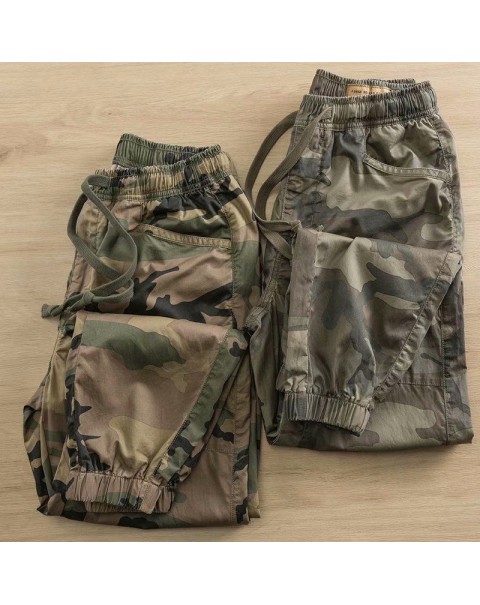 Camouflage Cargo Pants Mens Summer Cotton Trousers Men's Oversized Sweatpants Casual Stretch Pants Harem Pants Streetwear Male