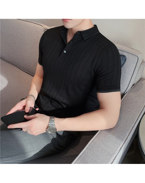 2022 Brand Clothing High Quality Short Sleeves POLO Shirts/Male Slim Fit Stripe Leisure Knitting POLO Shirts Plus size S-3XL