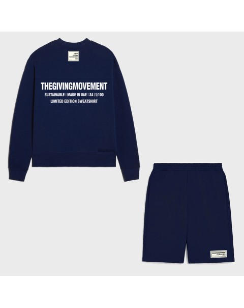 TGM Round Neck Pullovers Sweatshirts and Long Shorts Two Pieces Sets Unisex Tracksuits Sweatsuits Men Spring Summer Clothing