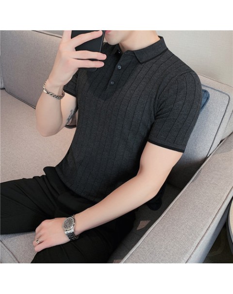 2022 Brand Clothing High Quality Short Sleeves POLO Shirts/Male Slim Fit Stripe Leisure Knitting POLO Shirts Plus size S-3XL