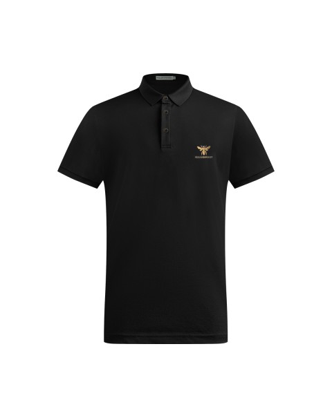 Summer Printed Logo Polo T Shirt Graphic for Man Short Sleeve Causal Business Golden Bee Cotton Blend Clothing Tops