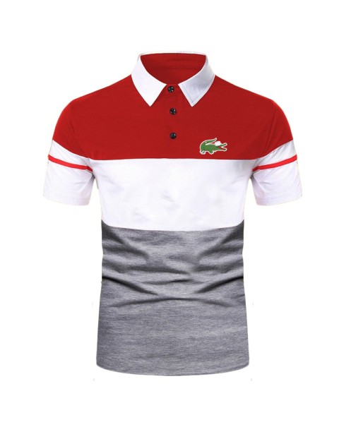 Men Polo Men Shirt Short Sleeve Polo Shirt Contrast Color Polo New Clothing Summer Streetwear Casual Fashion Men Tops