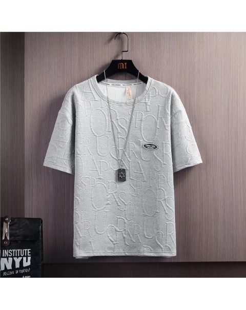 Summer Tshirt Shorts 2 Pieces Set White Tracksuit Men's 3D Letters Vintage Streetwear Creative Pattern Men Sets Short Outfits