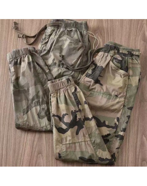 Camouflage Cargo Pants Mens Summer Cotton Trousers Men's Oversized Sweatpants Casual Stretch Pants Harem Pants Streetwear Male