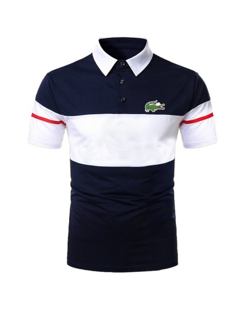 Men Polo Men Shirt Short Sleeve Polo Shirt Contrast Color Polo New Clothing Summer Streetwear Casual Fashion Men Tops
