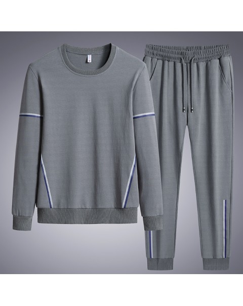 Spring Autumn 95% Cotton Men's Tracksuit Plus Size Pullover Sweatshirts+Pants 2 Piece Sets Sportswear Jogging Sweat Suits 8XL