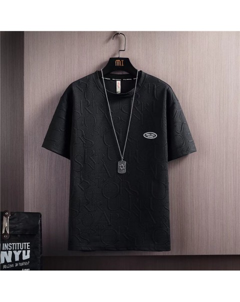 Summer Tshirt Shorts 2 Pieces Set White Tracksuit Men's 3D Letters Vintage Streetwear Creative Pattern Men Sets Short Outfits