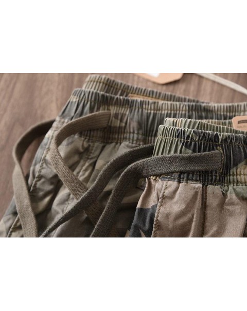 Camouflage Cargo Pants Mens Summer Cotton Trousers Men's Oversized Sweatpants Casual Stretch Pants Harem Pants Streetwear Male