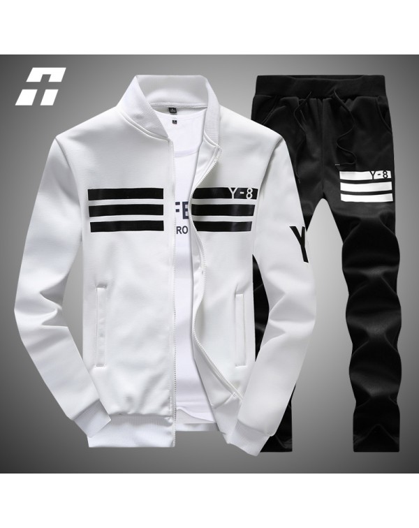 New Men's Tracksuits Casual Autumn Men Two Pieces ...