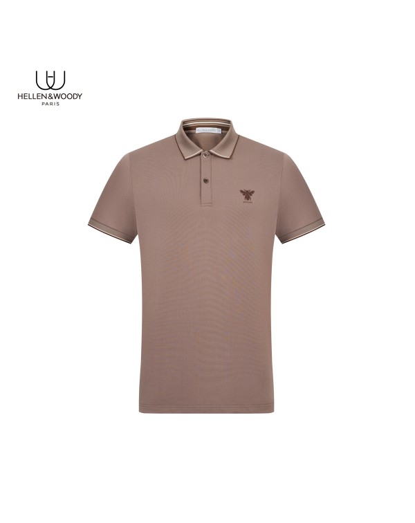 HELLEN&WOODY 2022 Summer Men Polo Shirt Business C...