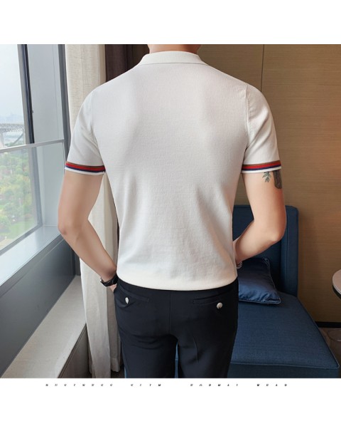 2021 Men Solid Color Polo shirts Summer Men Clothing Lapel Neck Shirt British Fashion pure cotton POLO shirts Tops 4 color S-3XL